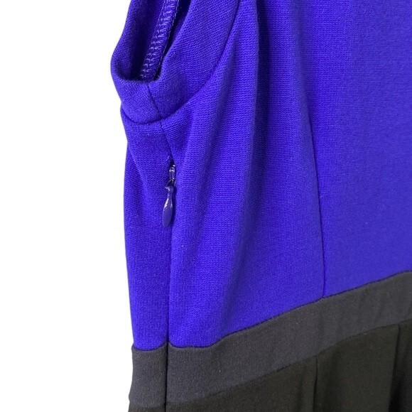 Theory Whitika Color Block Sleeveless Sheath Dress Crewneck Stretchy Pockets - Picture 9 of 16